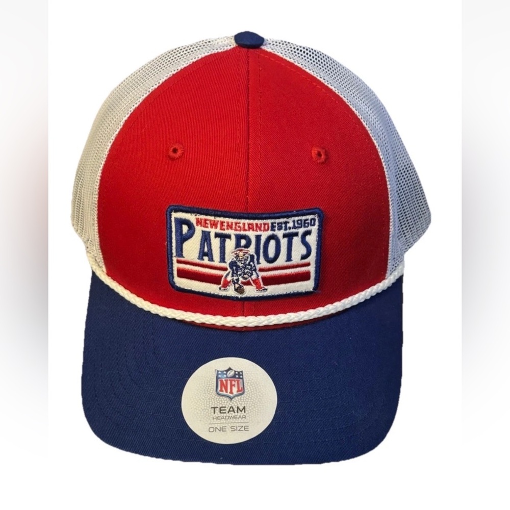 NFL New England Patriots Red White and Blue Trucker Hat